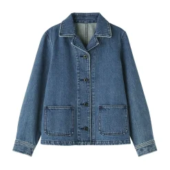 Clearance Muji Veste de travail en denim mélangé kapok pour femme