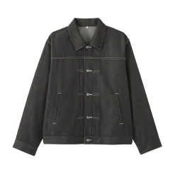 Muji Veste en denim polyester recyclé pour homme