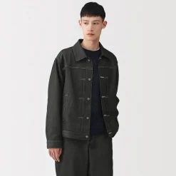 Muji Veste en denim polyester recyclé pour homme