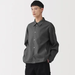 Clearance Muji Veste en lin avec cordon de serrage pour homme
