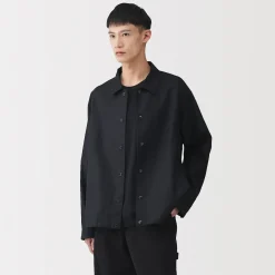 Clearance Muji Veste en lin avec cordon de serrage pour homme