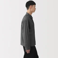 Clearance Muji Veste en lin avec cordon de serrage pour homme