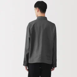 Clearance Muji Veste en lin avec cordon de serrage pour homme