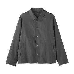 Clearance Muji Veste en lin avec cordon de serrage pour homme