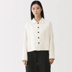 New Muji Veste en lin pour femme