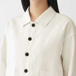 New Muji Veste en lin pour femme
