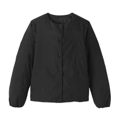 Muji Veste légère pliable en nylon recyclé sans col pour femme