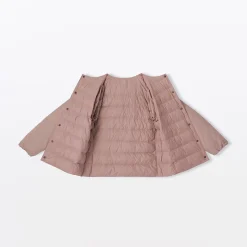 Muji Veste légère pliable en nylon recyclé sans col pour femme