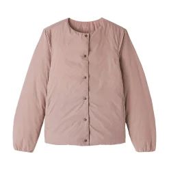 Muji Veste légère pliable en nylon recyclé sans col pour femme