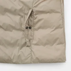 Muji Veste légère pliable en nylon recyclé sans col pour femme