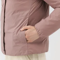 Muji Veste légère pliable en nylon recyclé sans col pour femme