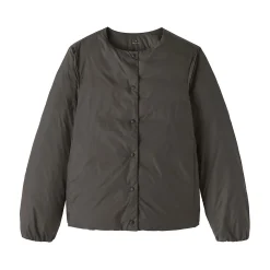 Muji Veste légère pliable en nylon recyclé sans col pour femme