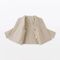 Clearance Muji Veste matelassée en gaze double de kapok mélangé pour femme