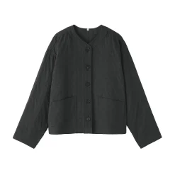 Clearance Muji Veste matelassée en gaze double de kapok mélangé pour femme