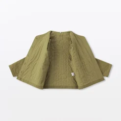 Clearance Muji Veste matelassée en gaze double de kapok mélangé pour femme