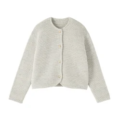Muji Veste tricotée bouclée en mélange de coton pour femme