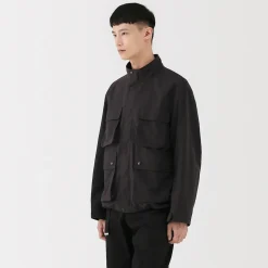 Clearance Muji Veste utilitaire déperlante en nylon recyclé pour homme