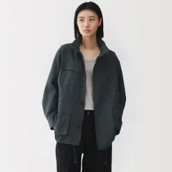 Discount Muji Veste utilitaire en nylon à la teinture naturelle pour femme
