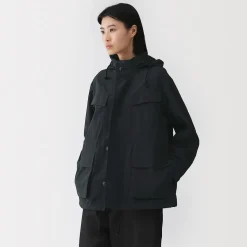 Discount Muji Veste utilitaire en nylon à la teinture naturelle pour femme