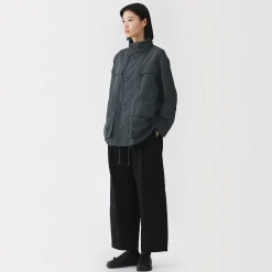 Discount Muji Veste utilitaire en nylon à la teinture naturelle pour femme