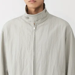 Outlet Muji Veste zippée en nylon recyclé déperlant pour homme