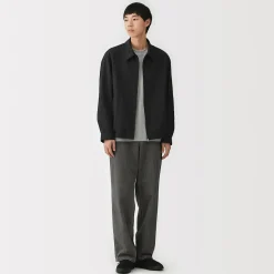 Outlet Muji Veste zippée en nylon recyclé déperlant pour homme