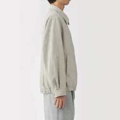 Outlet Muji Veste zippée en nylon recyclé déperlant pour homme