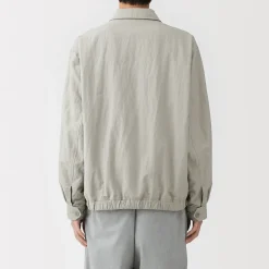 Outlet Muji Veste zippée en nylon recyclé déperlant pour homme